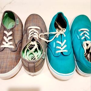 2 PAIRS OF WOMENS VANS